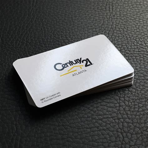 blank glossy business cards.